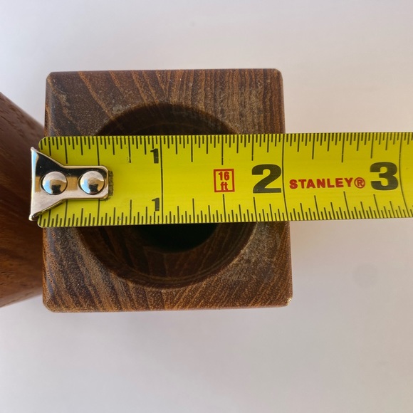 Midcentury Modern Wood Block Salt and Pepper Shakers - Picture 7 of 8